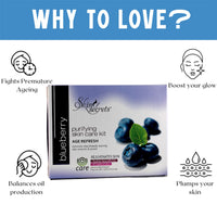 Skin Secrets Blueberry Purifying Skin Care Kit Age Refresh 410 gm