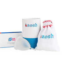 SochGreen Soft Reusable Menstrual Cup for Women, Easy Insertion & Removal, Odor & Rash Free, 100% Medical Grade Silicone, No Leakage, Life 10 years, US FDA Registered (Pack of 1) - 3