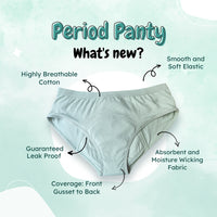 SochGreen Cotton Period Panty SteelGrey (Hipster) (1 pc) - 9