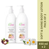 La Pink Soft and Shine Body Lotion With White Haldi & Daisy Flower To Enhance Radiance & Reduce Fine Lines Pack of 2