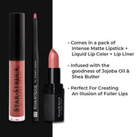 Star Struck by Sunny Leone 3PC Lip Kit (Lipstick + Lip Gloss + Lip Liner)