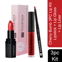 Star Struck by Sunny Leone 3PC Lip Kit (Lipstick + Lip Gloss + Lip Liner)