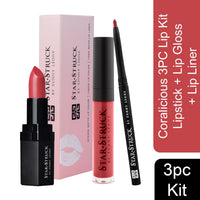 Star Struck by Sunny Leone 3PC Lip Kit (Lipstick + Lip Gloss + Lip Liner)