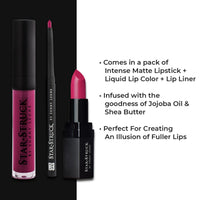 Star Struck by Sunny Leone 3PC Lip Kit (Lipstick + Lip Gloss + Lip Liner)