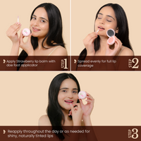 La Pink Strawberry Lip Care with White Haldi for Shiny & Natural Tint Pack of 2