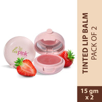 La Pink Strawberry Lip Care with White Haldi for Shiny & Natural Tint Pack of 2