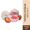 La Pink Strawberry Lip Care with White Haldi for Shiny & Natural Tint Pack of 2