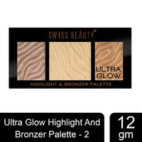 Swiss Beauty Ultra Glow Highlight And Bronzer Palette Shade-2