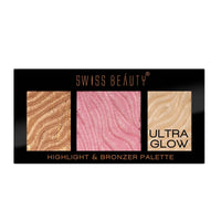 Swiss Beauty Ultra Glow Highlight And Bronzer Palette Shade-3