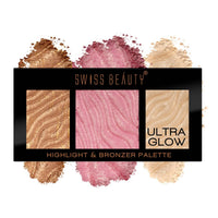 Swiss Beauty Ultra Glow Highlight And Bronzer Palette Shade-3