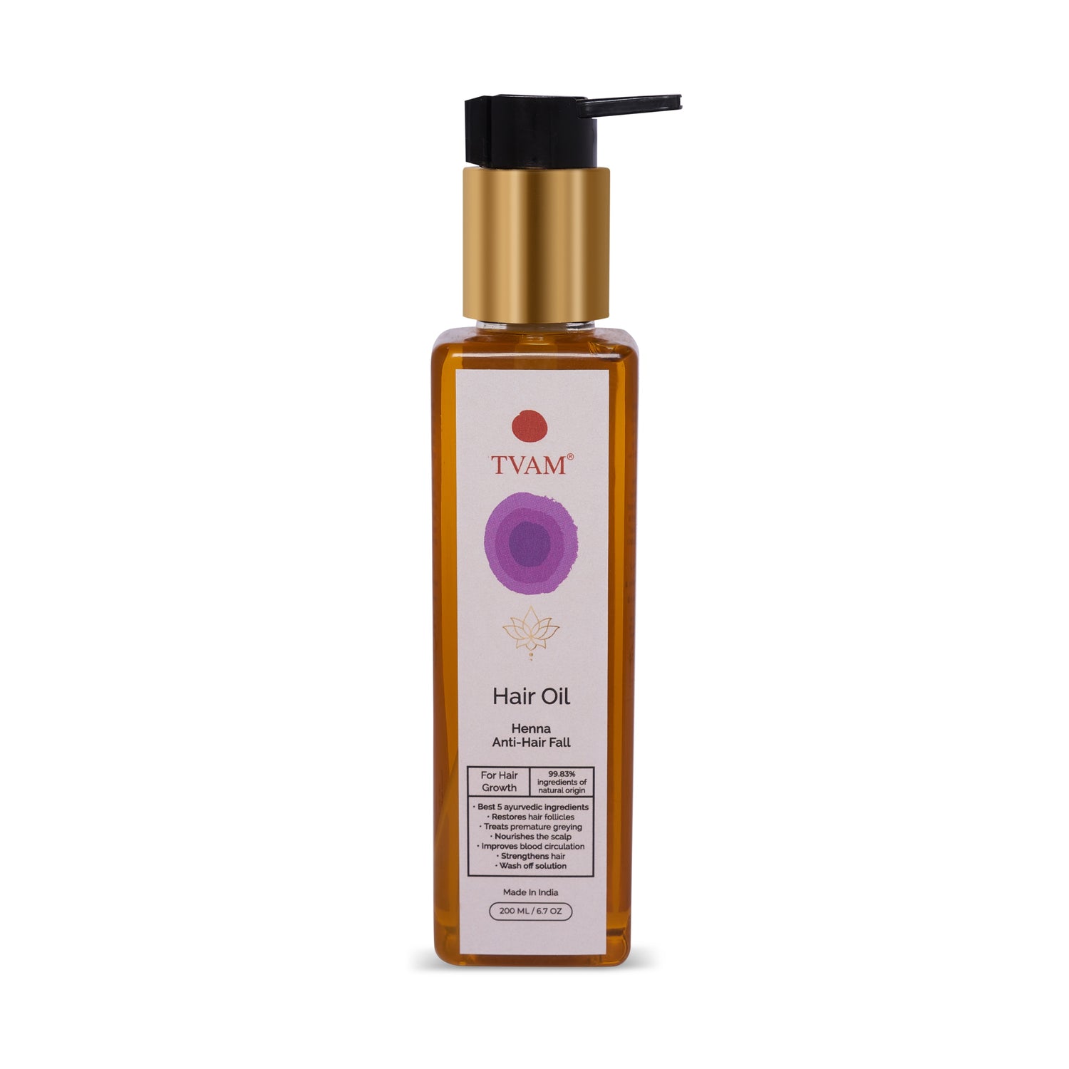 TVAM Hair Oil - Henna Anti-Hair Fall 200ml - 1