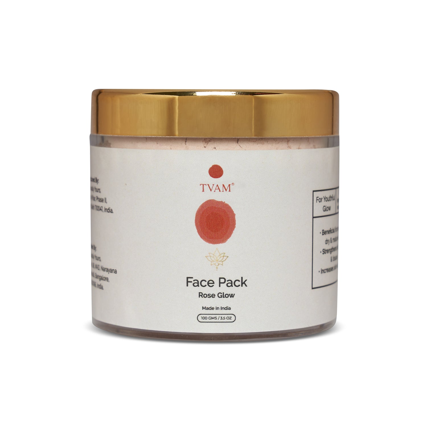 TVAM Face Pack - Rose - Glow 100gms - 1
