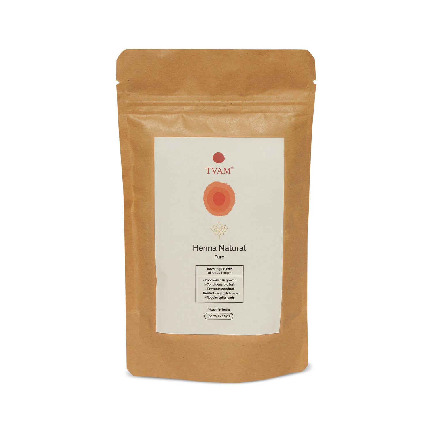 TVAM Henna Natural - Pure 100gms - 1