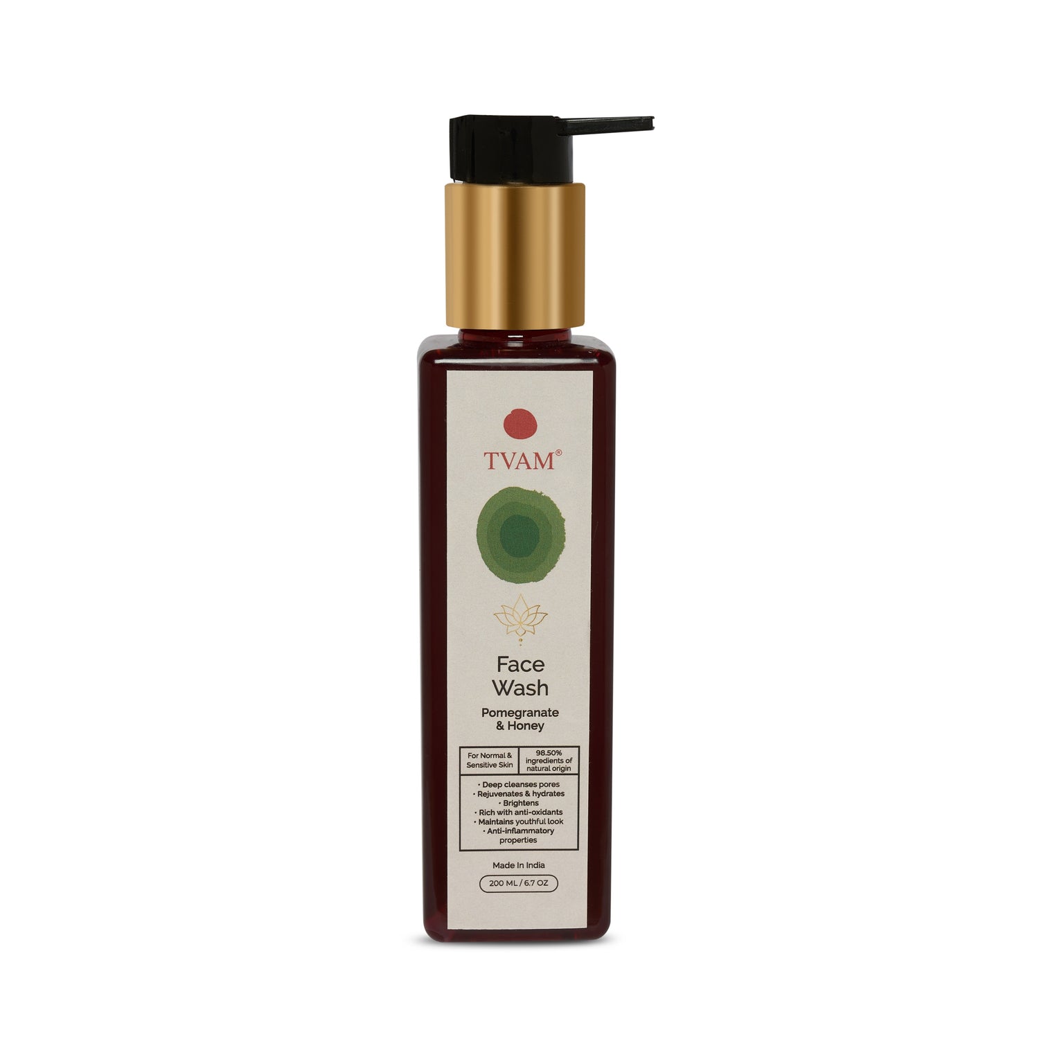 TVAM Face Wash - Pomegranate & Honey - Normal & Sensitive Skin 200ml - 1