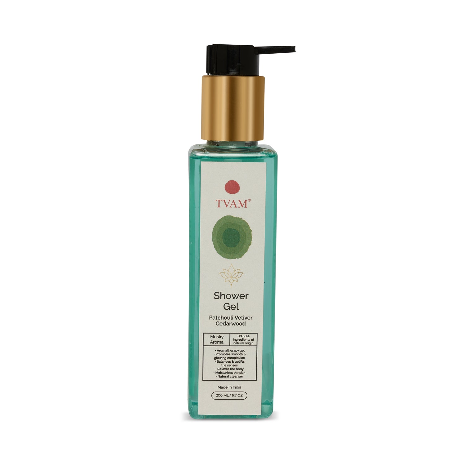 TVAM Shower Gel - Patchouli Vetiver Cedarwood 200ml - 1