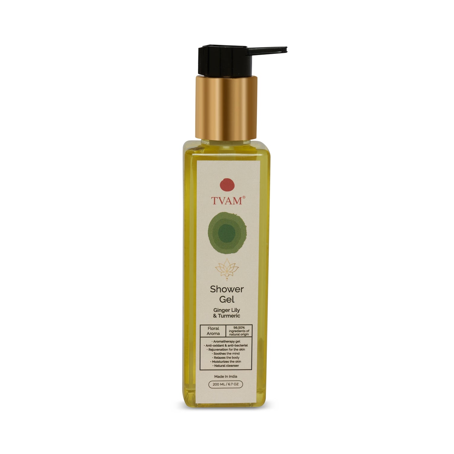 TVAM Shower Gel - Ginger Lily & Turmeric 200ml - 1