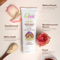 La Pink Ubtan White Haldi Face Mask With Saffron for Tan Removal Pack of 2