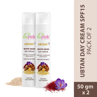 La Pink Ubtan White Haldi Day Cream With Saffron for Tan Removal Pack of 2