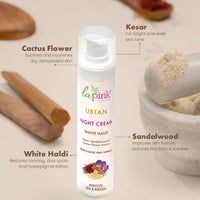 La Pink Ubtan White Haldi Night Cream With Saffron for Tan Removal Pack of 2