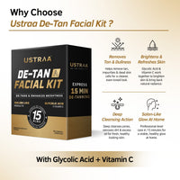 Ustraa De-Tan Facial Kit for Men | 15 Min Express De-Tanning Facial 40 g - 6