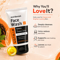 Ustraa Papaya Anti Blemish Face Wash 100 ml with Papaya Extract & Vitamin C Serum - 4