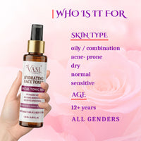 Vasl Hydrating Face Toner | Skin Balancing & Pore Tightening Toner for Fresh, Dewy Skin | Alcohol-Free Hydrating Facial Toner 130 ml - 5