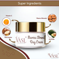 Vasl Mamra Almond Day Cream | Nourishing Moisturizer for Soft, Radiant & Hydrated Skin | Almond Enriched Daily Face Cream 50gm - 2