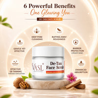 Vasl De-Tan Face Scrub | Tan Removal & Exfoliating Face Scrub for Brighter, Smoother & Radiant Skin | Deep Cleansing Facial Scrub 200 gm - 3