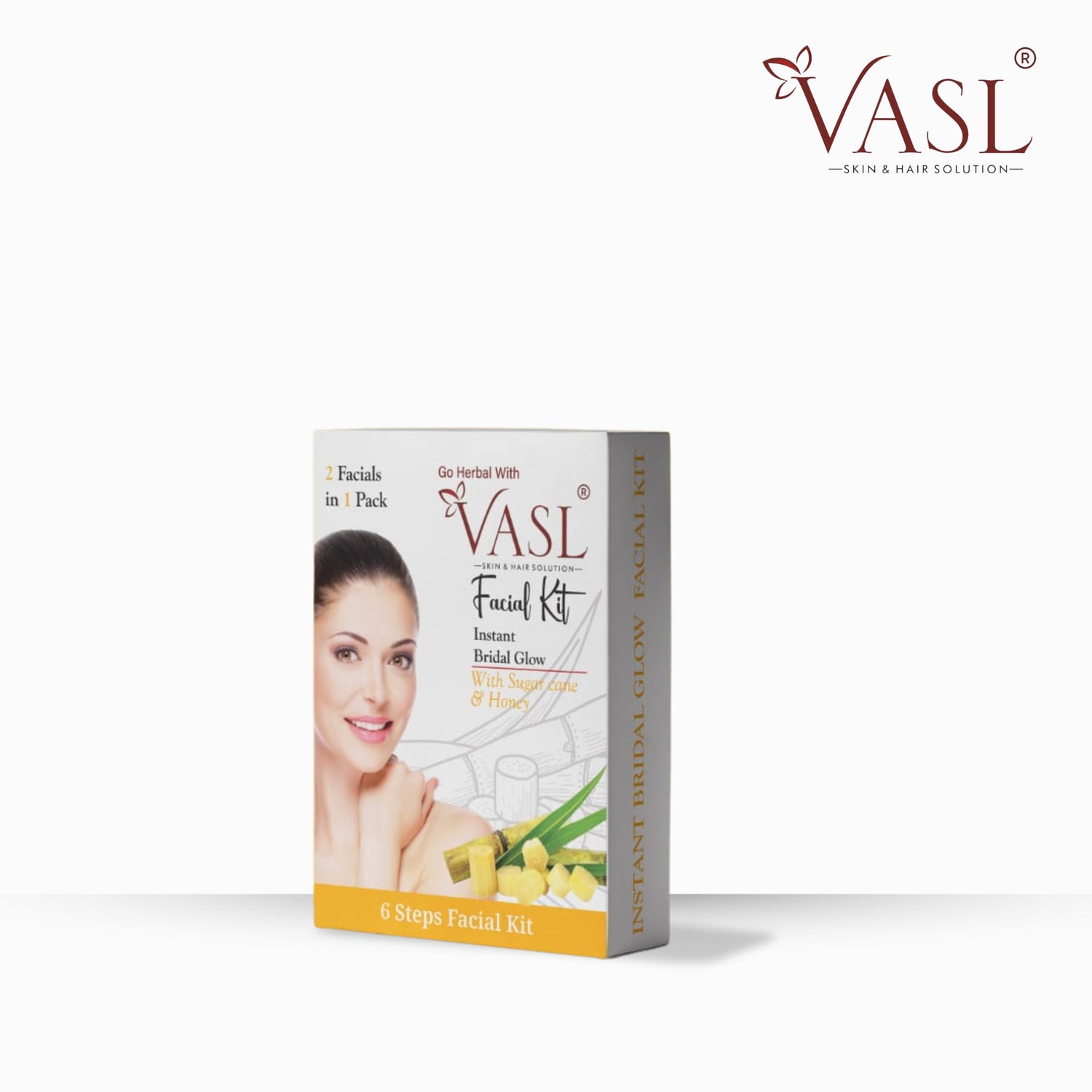 Vasl Bridal Glow Facial Kit | Complete Pre-Bridal Skincare Kit for Radiant, Smooth & Glowing Skin | Luxury Facial Treatment at Home 60gm - 1