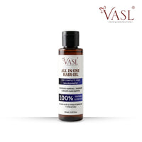 Vasl All In One Hair Oil | Multi-Benefit Hair Oil for Hair Growth, Strength & Nourishment | Herbal Hair Care Oil for Smooth & Healthy-Looking Hair 130 ml - 1