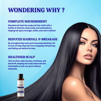 Vasl All In One Hair Oil | Multi-Benefit Hair Oil for Hair Growth, Strength & Nourishment | Herbal Hair Care Oil for Smooth & Healthy-Looking Hair 130 ml - 5