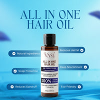 Vasl All In One Hair Oil | Multi-Benefit Hair Oil for Hair Growth, Strength & Nourishment | Herbal Hair Care Oil for Smooth & Healthy-Looking Hair 130 ml - 7