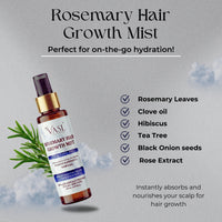Vasl Rosemary Hair Growth Mist | Scalp Nourishing Hair Mist for Stronger, Healthier-Looking Hair | Lightweight Rosemary Hair Care Spray 130 ml - 4