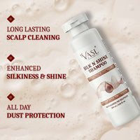 Vasl Silk N Shine Shampoo | Smoothing & Nourishing Shampoo for Soft, Silky & Shiny Hair | Frizz Control Hair Cleanser for Healthy-Looking Hair 200 ml - 6