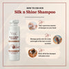 Vasl Silk N Shine Shampoo | Smoothing & Nourishing Shampoo for Soft, Silky & Shiny Hair | Frizz Control Hair Cleanser for Healthy-Looking Hair 200 ml - 8