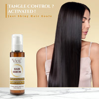 Vasl Hair Serum | Lightweight Anti-Frizz Hair Serum for Smooth, Shiny & Manageable Hair | Nourishing Serum for Dry & Damaged Hair 130 ml - 3