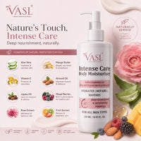 Vasl Intense Care Body Moisturizer | Deep Hydrating Body Lotion for Dry Skin | Nourishing Moisturizer with Long-Lasting Softness & Smooth Skin Feel 250ml - 4