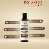Vasl Instant Pain Relief Oil | Natural Warming Massage Oil for Joint Pain, Muscle Pain, Body Pain & Menstrual Discomfort | Herbal Relaxation Oil (130 ml) - 3