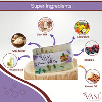 Vasl Mix Fruit Soap | Refreshing Fruit Extract Bath Soap for Soft, Smooth & Fresh-Looking Skin | Nourishing Daily Body Cleansing Bar 100gm - 2