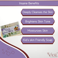 Vasl Mix Fruit Soap | Refreshing Fruit Extract Bath Soap for Soft, Smooth & Fresh-Looking Skin | Nourishing Daily Body Cleansing Bar 100gm - 3