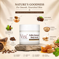 Vasl Coffee Oatmeal Body Scrub | Exfoliating Coffee & Oat Scrub for Smooth, Soft & Glowing Skin | Dead Skin Removal Body Polish 200 gm - 5