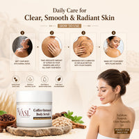 Vasl Coffee Oatmeal Body Scrub | Exfoliating Coffee & Oat Scrub for Smooth, Soft & Glowing Skin | Dead Skin Removal Body Polish 200 gm - 2