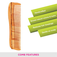 Vega Natural Wooden Styling Comb HMWC-01