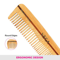 Vega Pocket Wooden Comb HMWC-07 1 Piece
