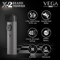 Vega X2 Beard Trimmer VHTH-17 For Men Black 1 Piece