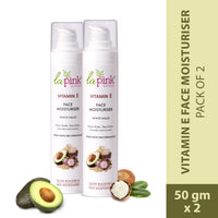 La Pink Vitamin E Face Moisturiser with White Haldi for Glow & Moisturization Pack of 2