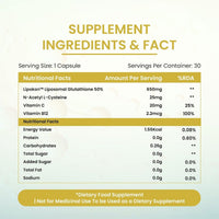 Vlado's Himalayan Organics Liposomal Glutathione 650 mg Capsules with NAC, Vitamin C & B12 – 30 Veg Capsules