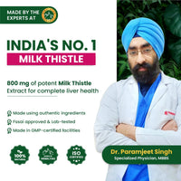 Vlado's Himalayan Organics Milk Thistle Extract With 800Mg Of Silybum Marianum Detox Supplement For Men And Women For Healthy Liver | Boost Metabolism And Maintain Cholesterol level - 120 Vegetarian Tablets