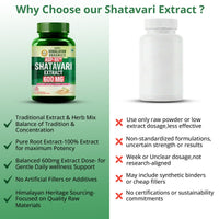 Vlado's Himalayan Organics Shatavari Extract 600 mg Capsules for Women – 60 Veg Capsules
