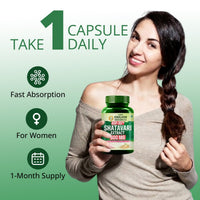 Vlado's Himalayan Organics Shatavari Extract 600 mg Capsules for Women – 60 Veg Capsules